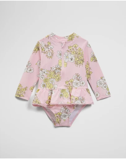 Country Road - Long Sleeve Frill Swimsuit