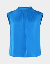 Forcast - Kiar Pleated Satin Top