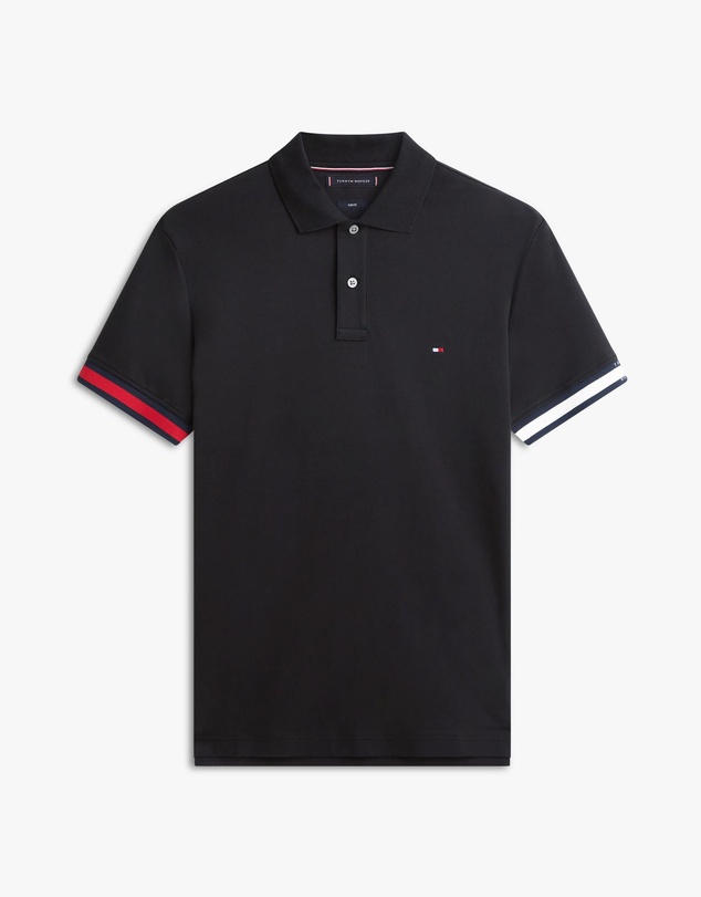 Tommy Hilfiger - Slim Fit Interlock Knit Tipped Polo Shirt