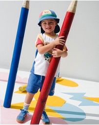 Huxbaby - Hux Back to Kinder Colour Block Hat - Babies-Kids