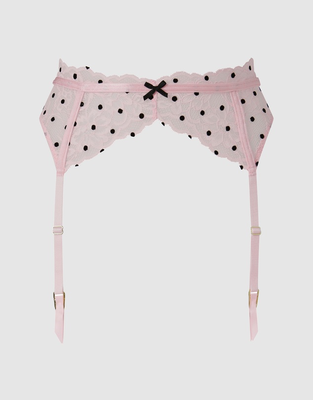 Ann Summers - Sexy Lace Flocked Suspender Belt