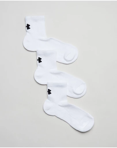 Under Armour - 3-Pack UA Training Cotton Quarter Socks