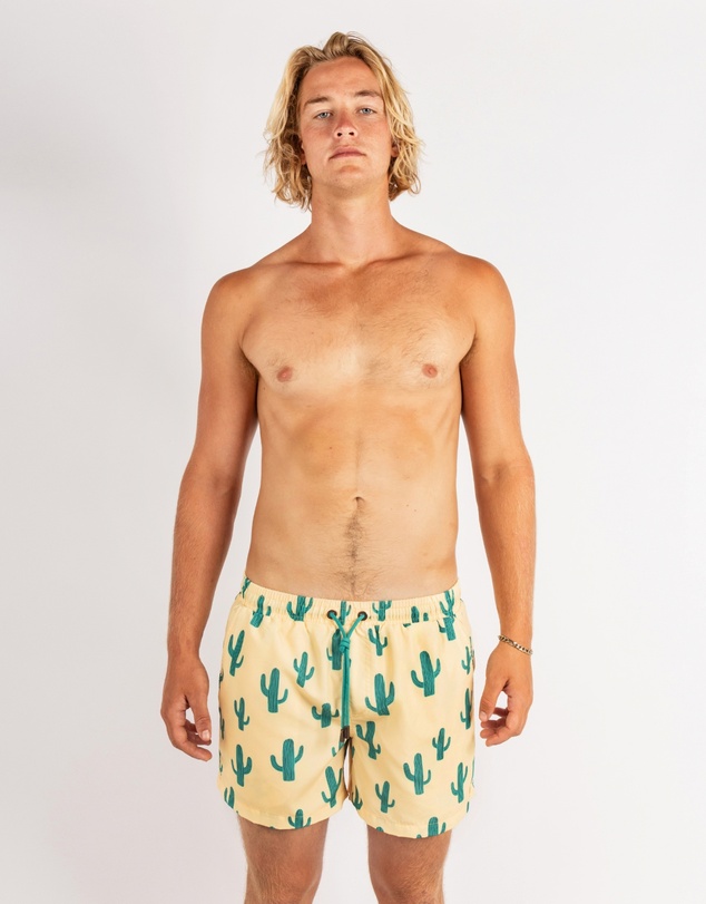 Skwosh - Cactus Jack Mens Swim Shorts in Yellow