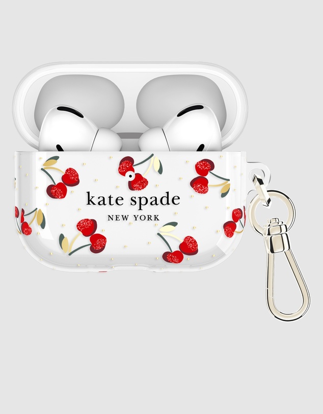Kate Spade - Kate Spade Cherry Dot with Gold Clip for AirPod Pro 3