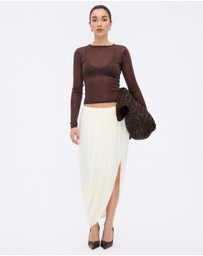 Minima Esenciales - Haze Semi Sheer Knit Top