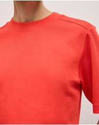 Trenery - Cotton Modal Interlock T-shirt in Spice Red
