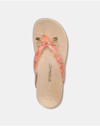Vionic - Bella Toe Post Sandal - Papaya Tropical