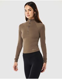 P.E Nation - Routine Quarter Zip LS Top