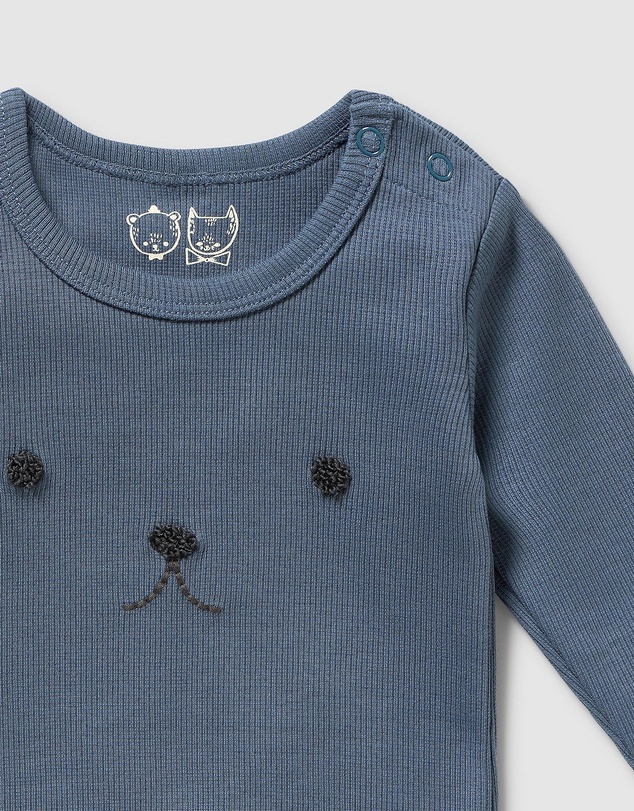 Wilson & Frenchy - Organic Rib Long Sleeved Bodysuit - Babies