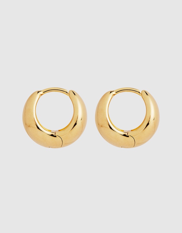 Najo - La Muse Yellow Gold Huggie Earrings