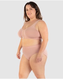 B Free Intimate Apparel - Full Bust Bamboo Padded Front Closure Wire Free Bra (E-F-G-H) Cup