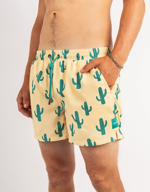 Skwosh - Cactus Jack Mens Swim Shorts in Yellow