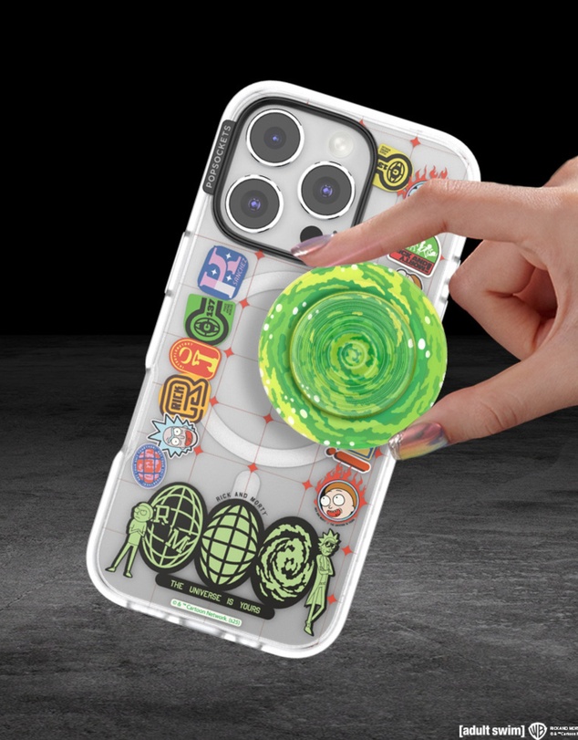 PopSockets - Rick and Morty PopGrip MagSafe Phone Grip Holder + Magnetic Adapter Ring