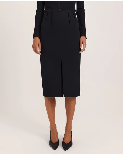 SABA - Raya Wool Crepe Pencil Skirt