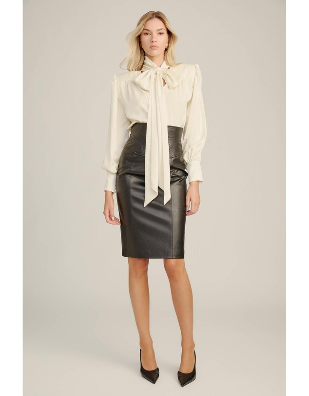 Bardot - Revana Satin Tie Neck Blouse