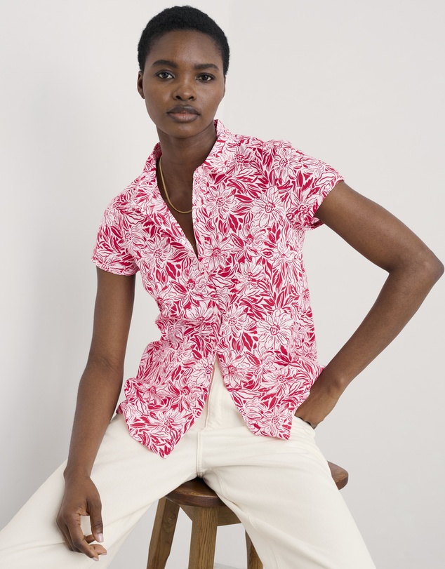 Seasalt - Seasalt Cornwall Stream Flower Scarlet Rushmaker Shirt