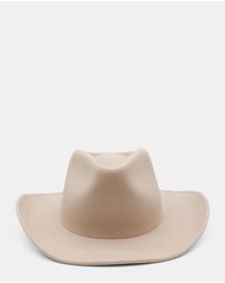 Morgan & Taylor - Arden Wool Cowboy Fedora in Cream