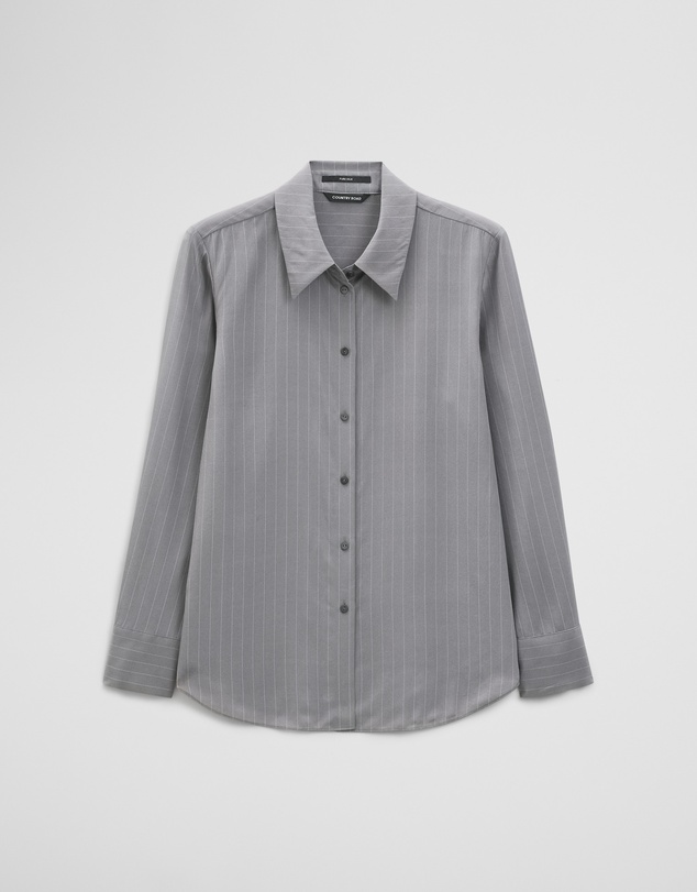 Country Road - Pinstripe Silk Shirt