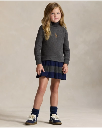 Polo Ralph Lauren - Big Pony Fleece Sweatshirt Dress - ICONIC EXCLUSIVE - Babies-Kids