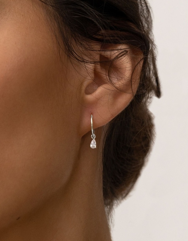 SAINT VALENTINE - Valentine Mini Hoops - Silver