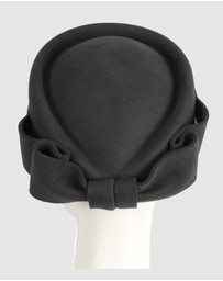 Max Alexander - Felt Black Pillbox Hat