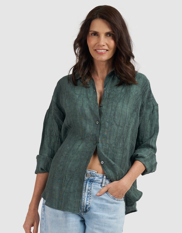CAMIXA - Exalina Oversized Crinkle Linen Shirt