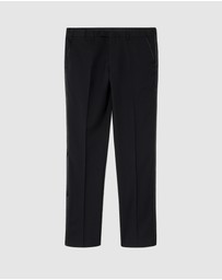 Politix - Slim Fit Premium Wool Silk Tuxedo Pant With Satin Side Stripe