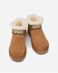 Ozwear Connection Uggs - Ugg Bondi Matelassé Shearling Ultra Mini Boot
