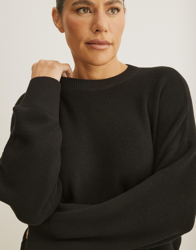 Atmos&Here Curvy - Organic Cotton Relaxed Crew Knit