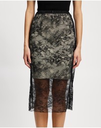 Lindsay Nicholas New York - Sheer Lace Skirt with Underskirt