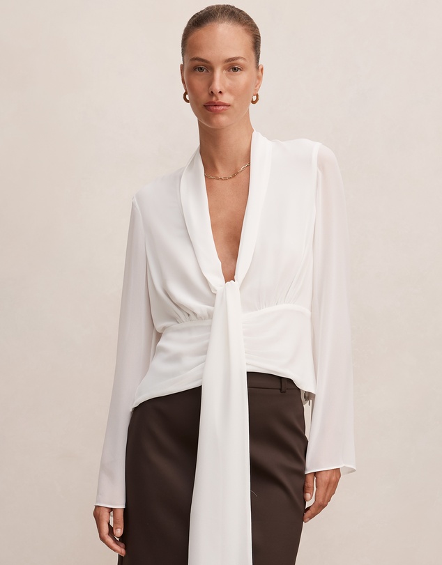 Forever New - Luna Tie Front Blouse