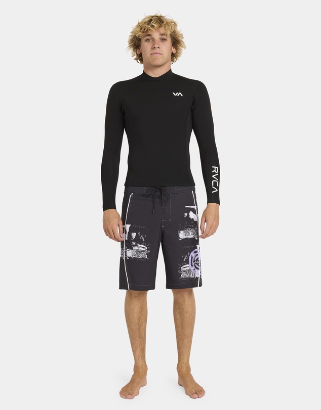 RVCA - Mens 2mm Balance Back Zip Long Sleeve Wetsuit Top