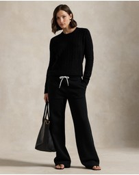 Polo Ralph Lauren - Drawstring Fleece Wide-Leg Sweatpants - ICONIC EXCLUSIVE