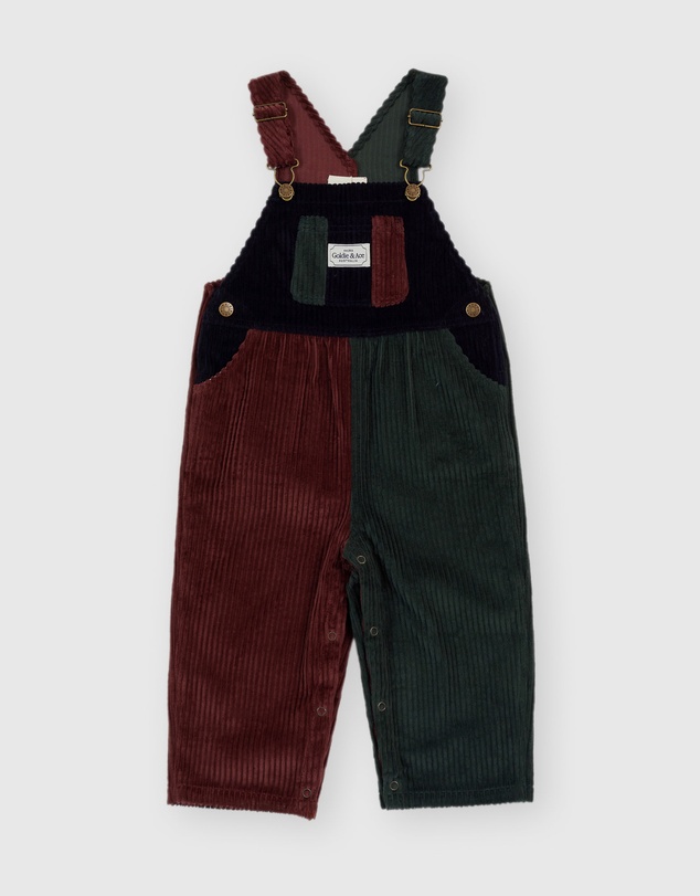Goldie + Ace - Austin Corduroy Colour Block Overalls - Babies-Kids