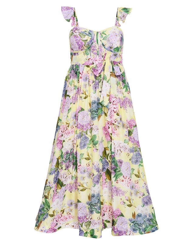 City Chic - Annika Hydrangea Print Cotton Maxi Dress