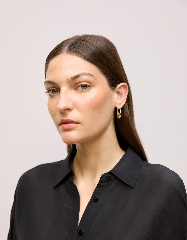 Trenery - Etty Teardrop Hoops in Gold