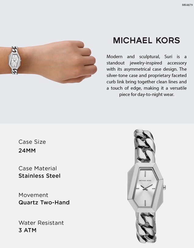 Michael Kors - Suri Silver Tone Analogue Watch