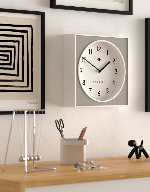Newgate - Newgate Burger & Chips Wall Clock Posh Grey