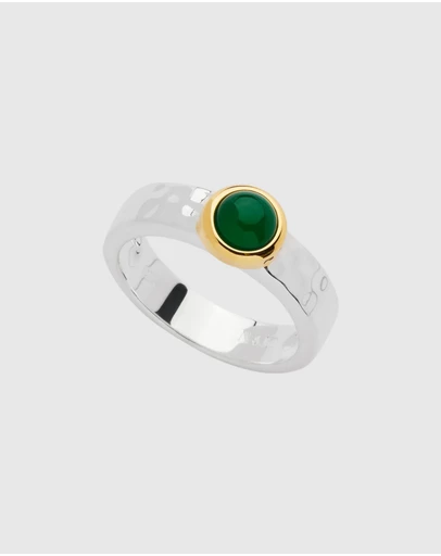 Najo - Solace 2-Tone Green Onyx Ring
