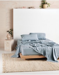 Linen House - Vienna 300TC Cotton Percale Sheet Set 50cm