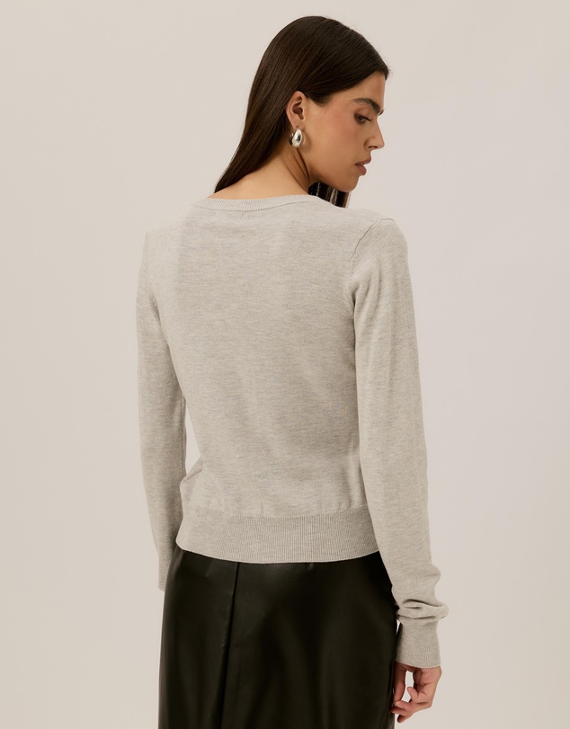 Tussah - Simone Cotton Blend V Neck Knit Cardigan