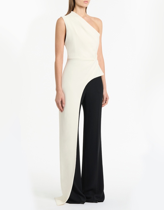 Carla Zampatti - Ivory Crepe One Shoulder Longline Top