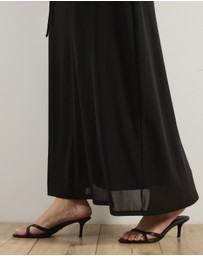 Atmos&Here Curvy - Valentia Belted Mesh Maxi Skirt