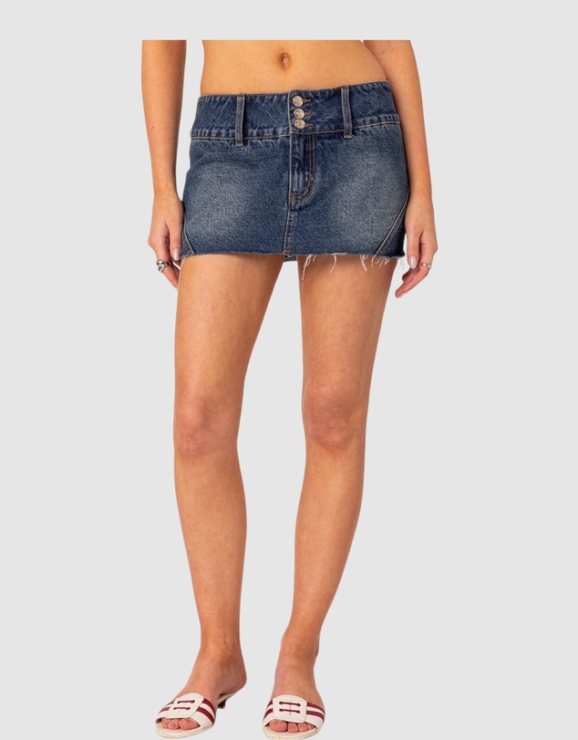 EDIKTED - Kate Denim Micro Skort