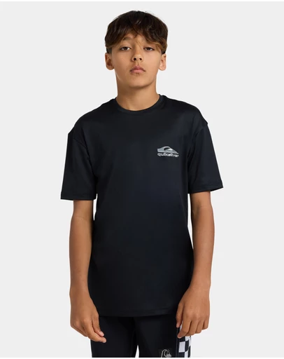 Quiksilver - Boys 8 to 16 Carbon Short Sleeve Rashguard