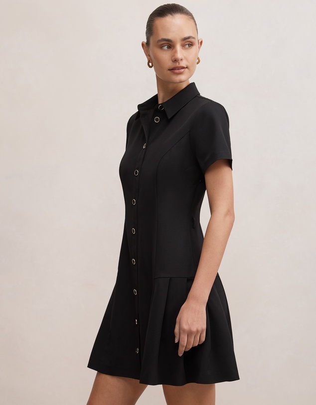 Forever New - Gigi Pleated Button Down Mini Dress