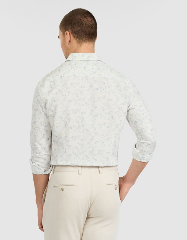 Tarocash - Tide Slim Linen Paisley Shirt