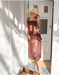 Esther & Co - Syvella Dress - Brown Floral