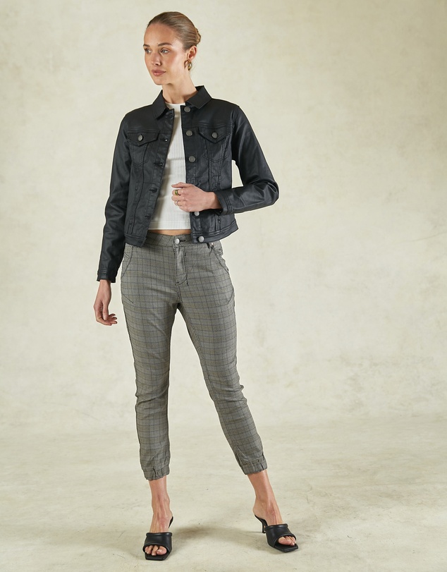 DRICOPER DENIM - Dita Coated Denim Black Jacket