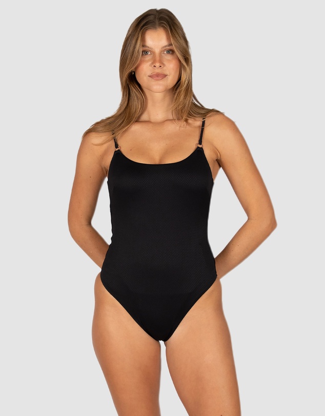 Baku Swimwear - Rococco Minimalist High Leg One Piece Swimsuit